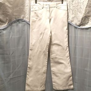 BCBGMAXAZRIA WHITE COTTON WIDE LEG JEANS SZ 6